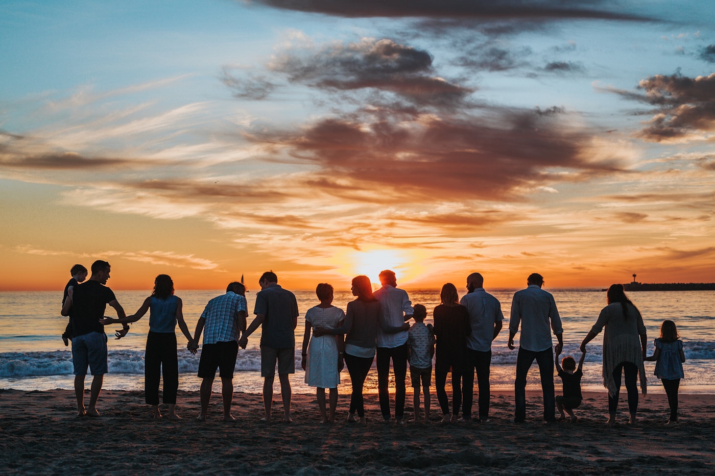 A family sharing a happy moment together
